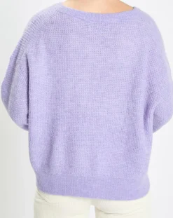 Femme Marc O'Polo Pulls^Pull en Alpaga & Laine mélangés gaufré violet clair