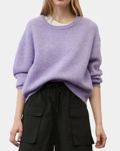 Femme Marc O'Polo Pulls^Pull en Alpaga & Laine mélangés gaufré violet clair