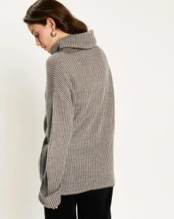 Pull en Alpaga & Laine mélangés Naos ciel-Lauren Vidal Clearance