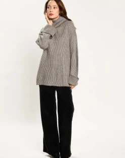Pull en Alpaga & Laine mélangés Naos ciel-Lauren Vidal Clearance