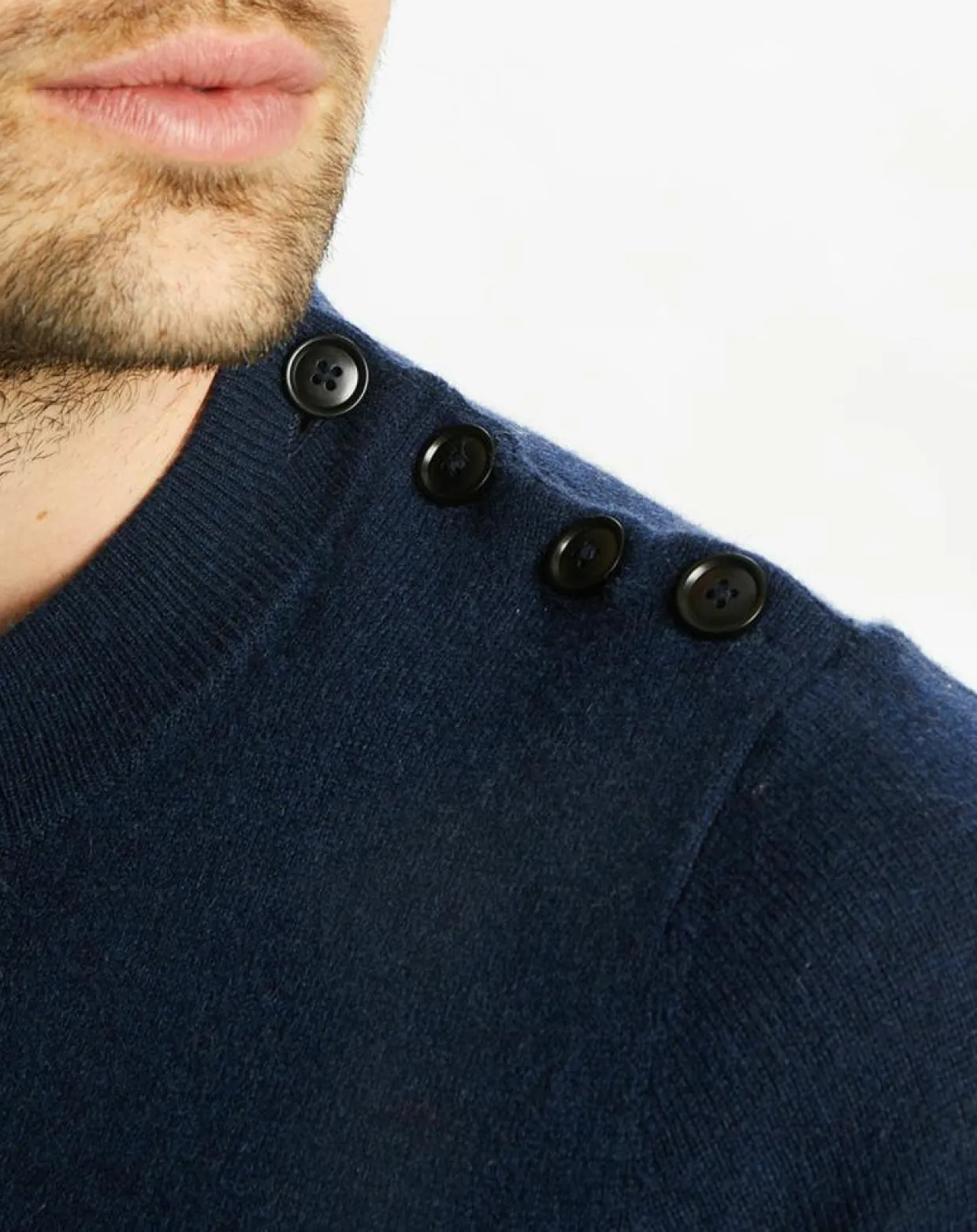 Homme Galeries Lafayette Pulls^Pull en Cachemire & Laine Memarino rayé col rond bleu marine