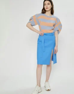 Pull en Cachemire & Laine Jumper rayé bleu/orange-Stella McCartney Outlet