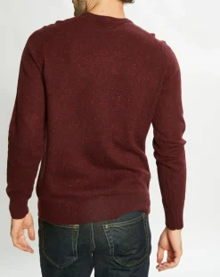 Homme Galeries Lafayette Pulls^Pull en Cachemire & Laine Meps col rond bordeaux chiné