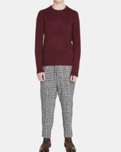 Homme Galeries Lafayette Pulls^Pull en Cachemire & Laine Meps col rond bordeaux chiné