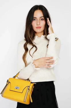 Pull en Cachemire & Soie mélangés col montant crème-C&Jo Discount