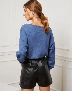 Pull en Cachemire mélangé Abigael indigo-Fleur de cachemire Best