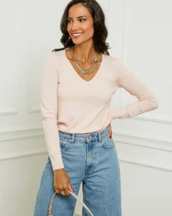 Pull en Cachemire mélangé Audrey rose-Soft Cashmere Best