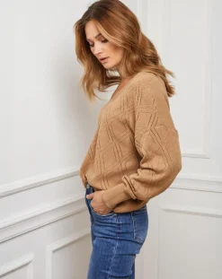 Pull en Cachemire mélangé Abigael camel-Fleur de cachemire Best