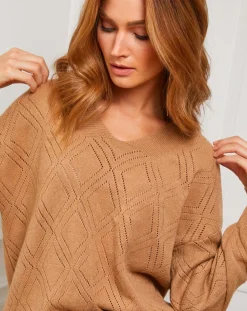 Pull en Cachemire mélangé Abigael camel-Fleur de cachemire Best