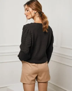Femme Fleur de cachemire Pulls^Pull en Cachemire mélangé Abigael noir