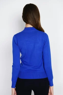 Pull en Cachemire mélangé col montant royal-Assuili Outlet