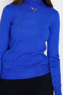 Pull en Cachemire mélangé col montant royal-Assuili Outlet