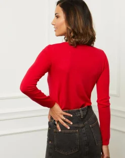 Pull en Cachemire mélangé Célia bordeaux-Soft Cashmere Online