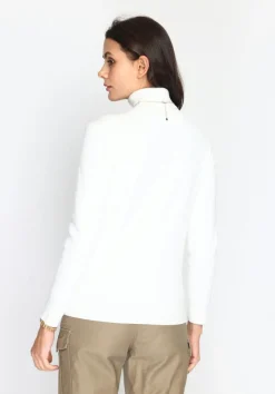 Pull en Cachemire mélangé col roulé fourré thermique naturel-C&Jo Clearance