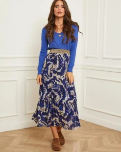 Pull en Cachemire mélangé Florianne bleu royal-Soft Cashmere Clearance