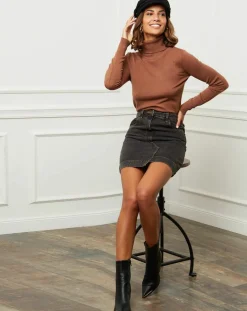 Pull en Cachemire mélangé Ilyana café-Soft Cashmere Hot