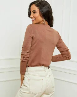 Pull en Cachemire mélangé Juliette camel-Soft Cashmere