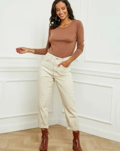 Pull en Cachemire mélangé Juliette camel-Soft Cashmere