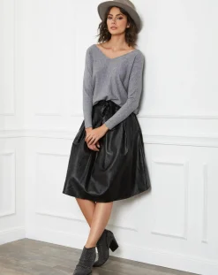 Pull en Cachemire mélangé Jennie gris-La Petite Parisienne Outlet