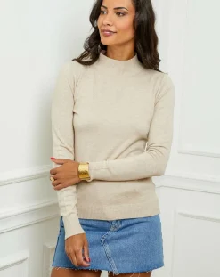 Femme Soft Cashmere Pulls^Pull en Cachemire mélangé Jade beige