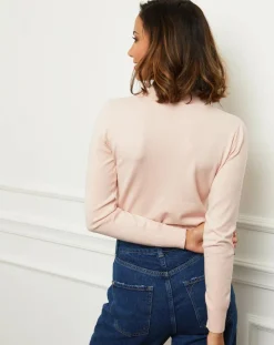 Pull en Cachemire mélangé Louna rose pâle-Soft Cashmere New
