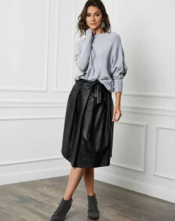 Pull en Cachemire mélangé Lena gris clair-Fleur de cachemire New