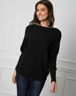 Pull en Cachemire mélangé Lena noir-Fleur de cachemire Online