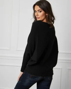 Pull en Cachemire mélangé Lena noir-Fleur de cachemire Online