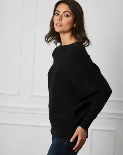 Pull en Cachemire mélangé Lena noir-Fleur de cachemire Online