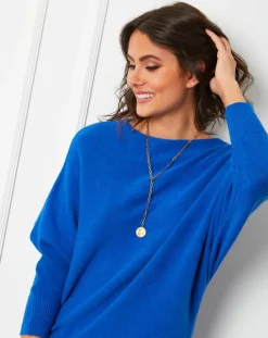 Pull en Cachemire mélangé Lena bleu roi-Fleur de cachemire Outlet