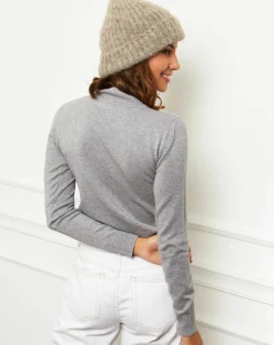 Pull en Cachemire mélangé Louna gris-Soft Cashmere