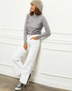 Pull en Cachemire mélangé Louna gris-Soft Cashmere