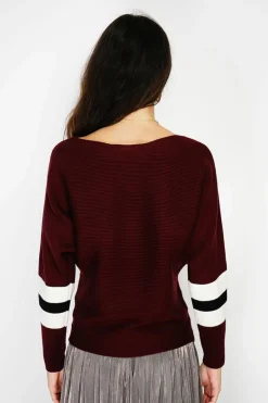 Femme Assuili Pulls^Pull en Cachemire mélangé ras du cou bordeaux