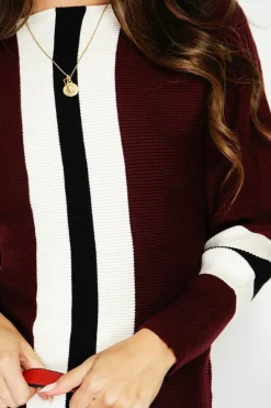 Femme Assuili Pulls^Pull en Cachemire mélangé ras du cou bordeaux