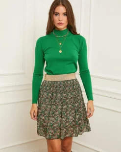 Pull en Cachemire mélangé Senda vert-Soft Cashmere