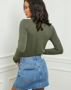 Pull en Cachemire mélangé Tally kaki-Soft Cashmere Online