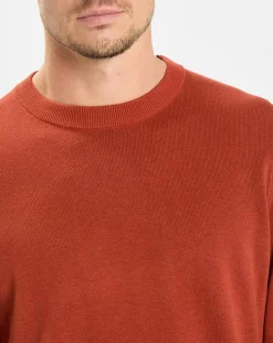 Pull en Coton & Cachemire brique-Marc O'Polo Clearance