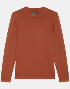 Pull en Coton & Cachemire brique-Marc O'Polo Clearance