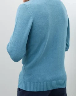 Pull en Coton & Laine col rond vert-Hackett London New