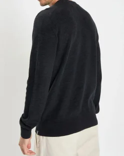 Homme Marc O'Polo Pulls^Pull en Coton & Lin bleu marine