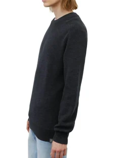 Homme Marc O'Polo Pulls^Pull en Coton & Lin bleu marine