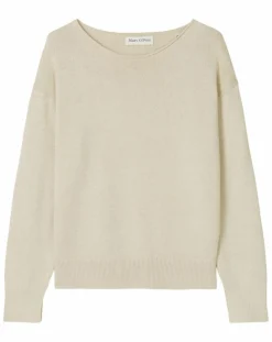 Femme Marc O'Polo Pulls^Pull en Coton & Lin Col Bateau beige clair