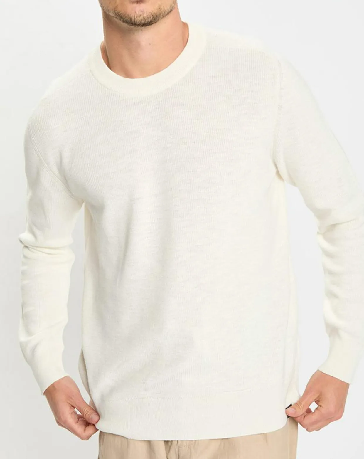 Pull en Coton & Lin écru-Marc O'Polo Discount