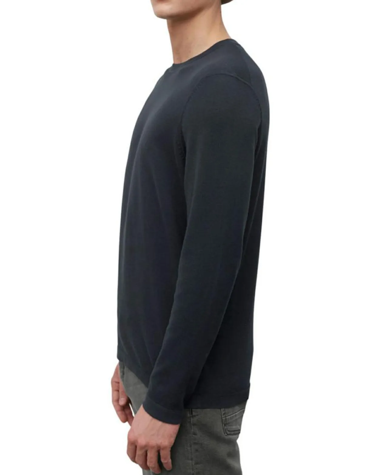 Pull en Coton & Soie bleu marine-Marc O'Polo Outlet