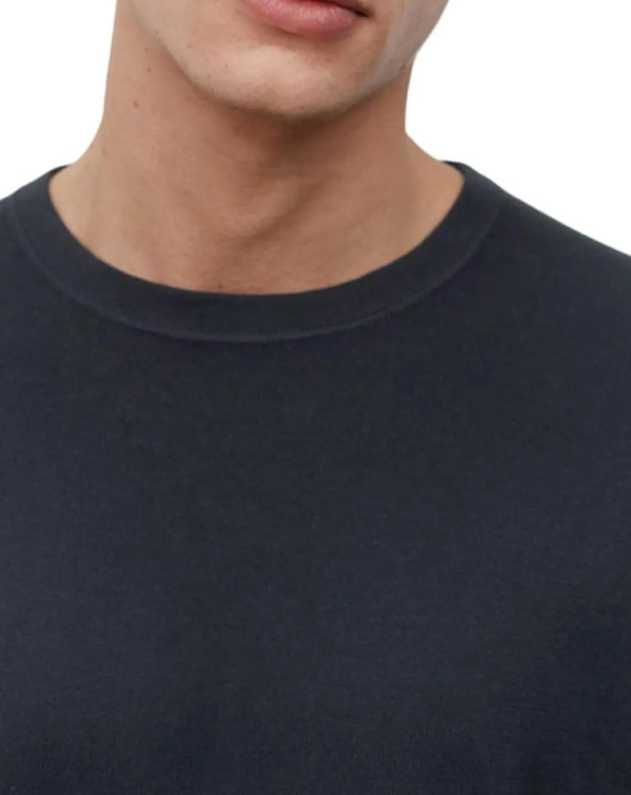 Pull en Coton & Soie bleu marine-Marc O'Polo Outlet