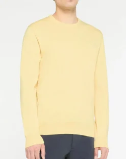 Pull en Coton & Soie col rond jaune-Hackett London New