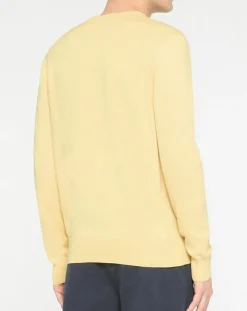 Pull en Coton & Soie col rond jaune-Hackett London New