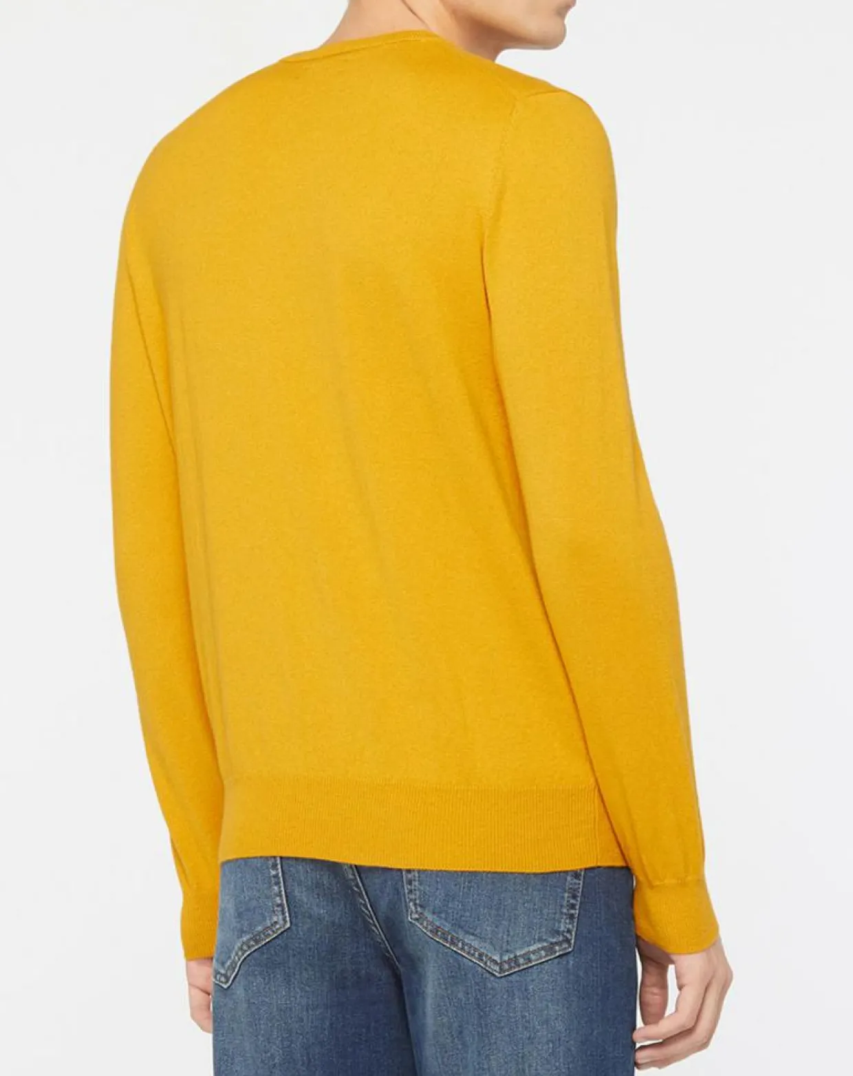 Pull en Coton Bio & Laine col rond jaune foncé-North Sails New