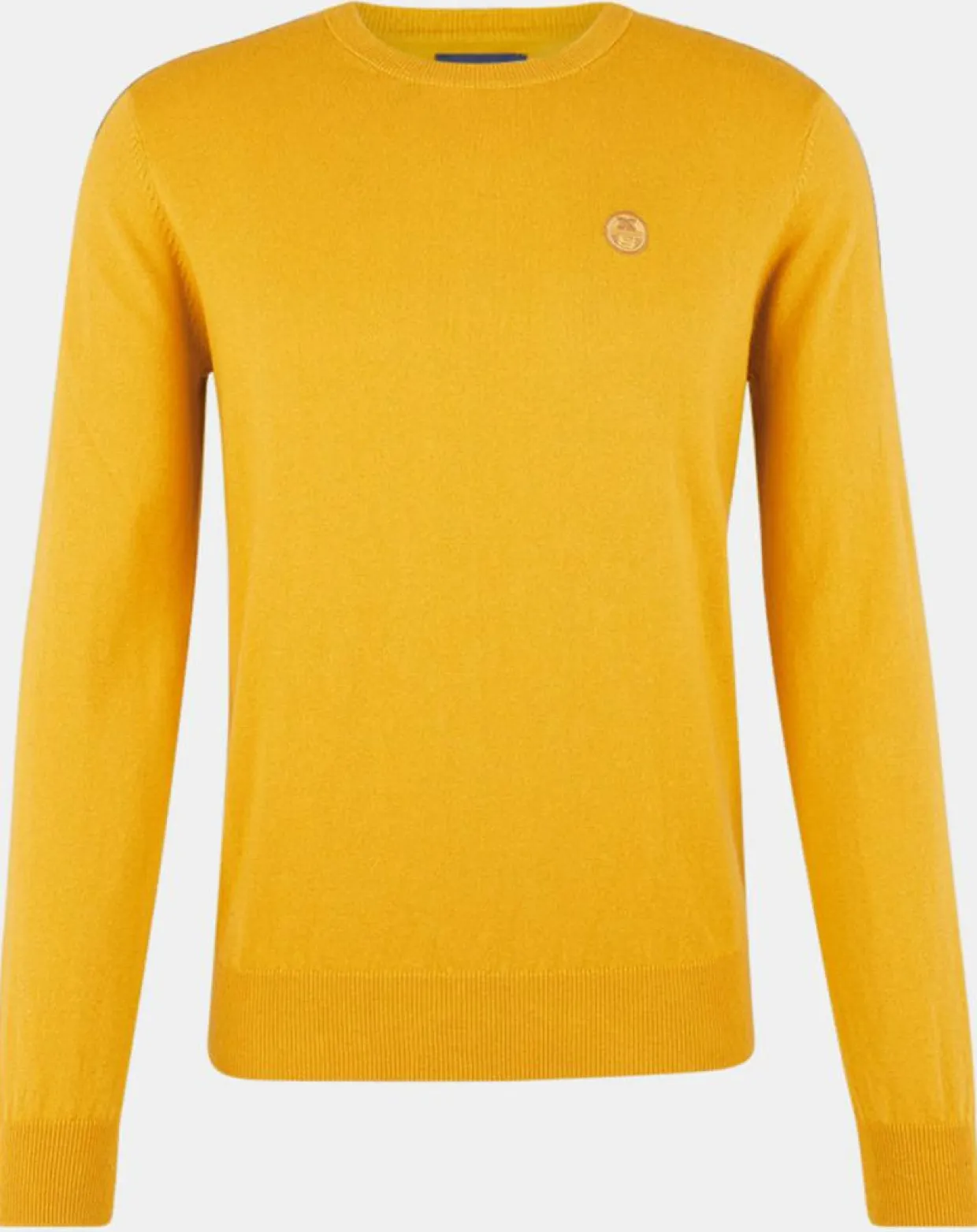 Pull en Coton Bio & Laine col rond jaune foncé-North Sails New