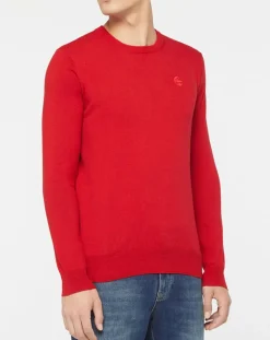 Homme North Sails Pulls^Pull en Coton Bio & Laine col rond rouge
